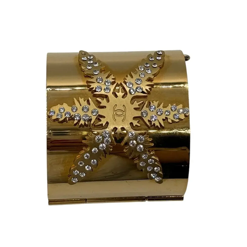Chanel Snowflake Autumn 2001 Cuff Bangle Bracelet #1